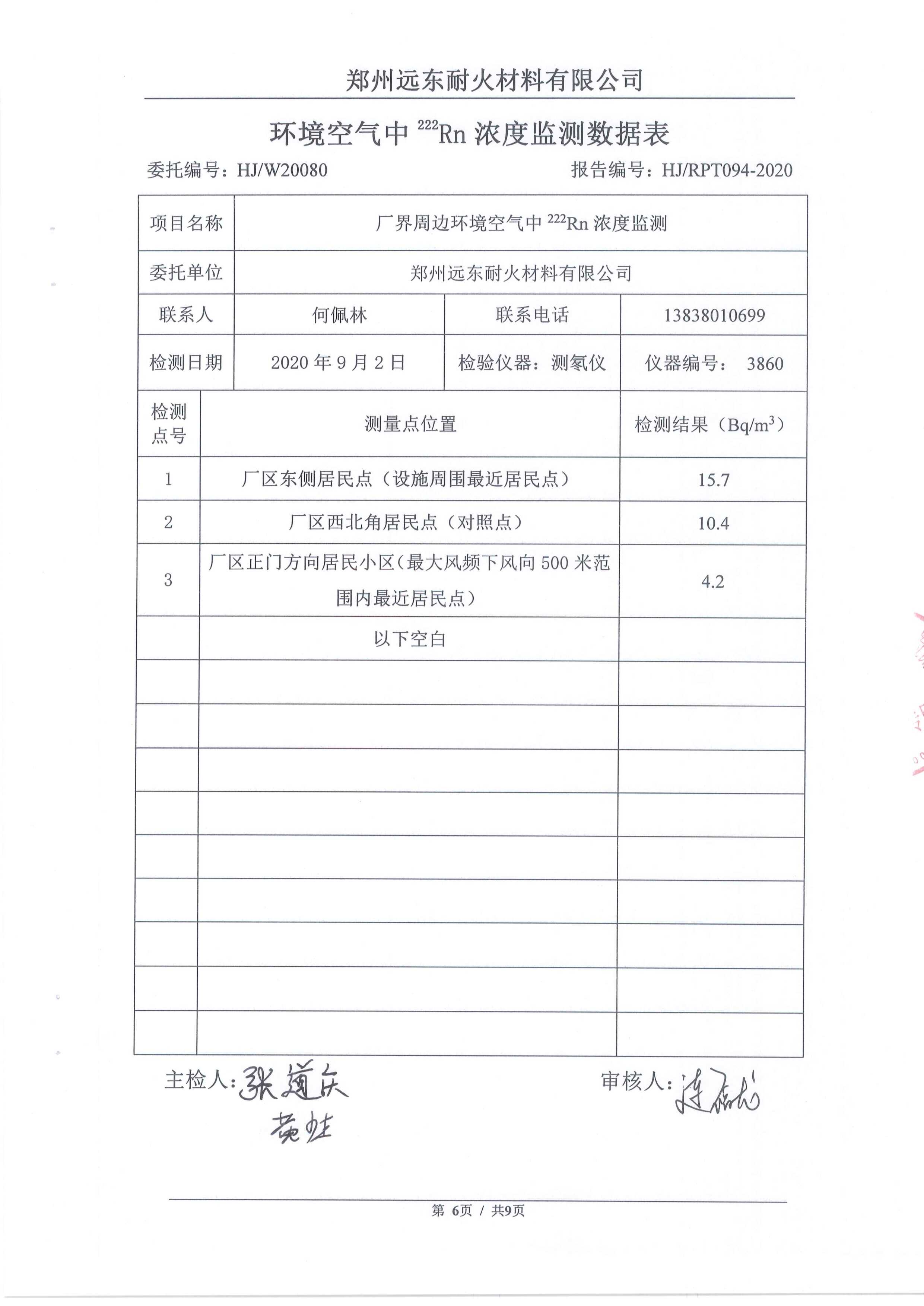2020年環(huán)境輻射檢測(cè)報(bào)告